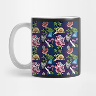 Botanist's Deadly Plants and Mushrooms Repeat Navy Mug